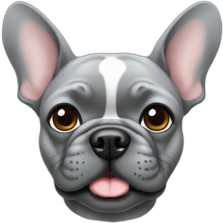 grey frenchie emoji