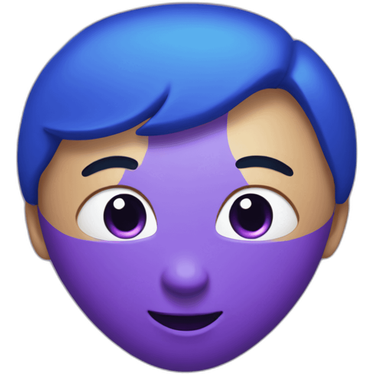 Blue and purple heart emoji