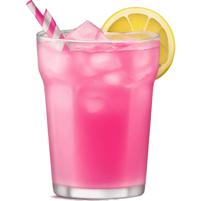 pink drink with lemon slice emoji