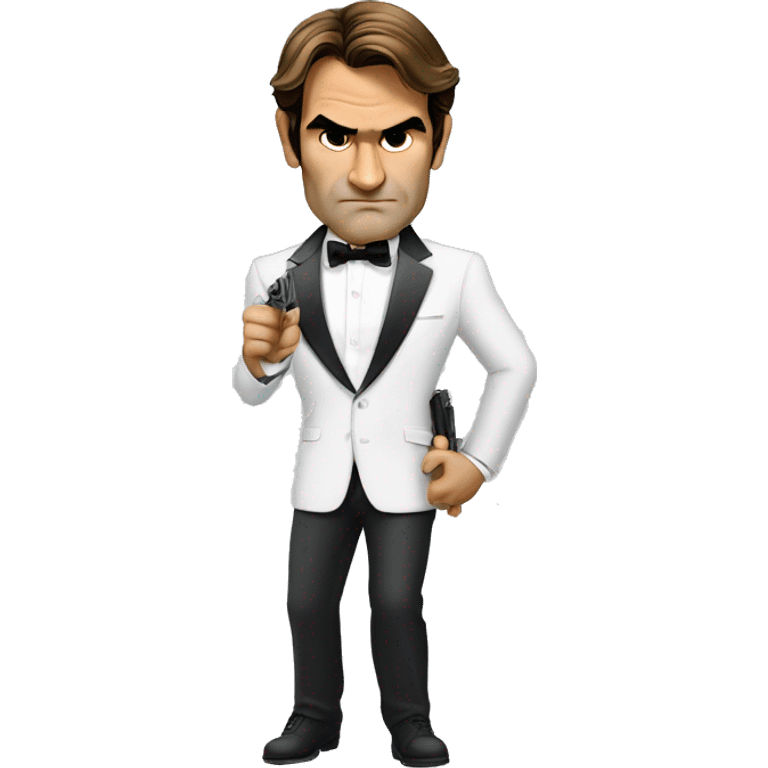 Roger Federer as James Bond  emoji