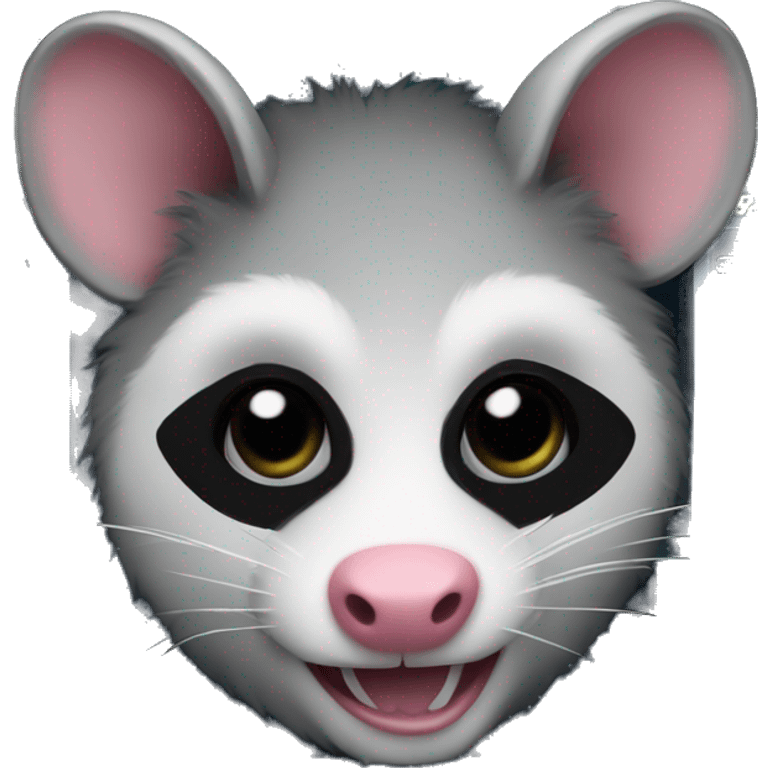 A masked possum at an ATM machine  emoji