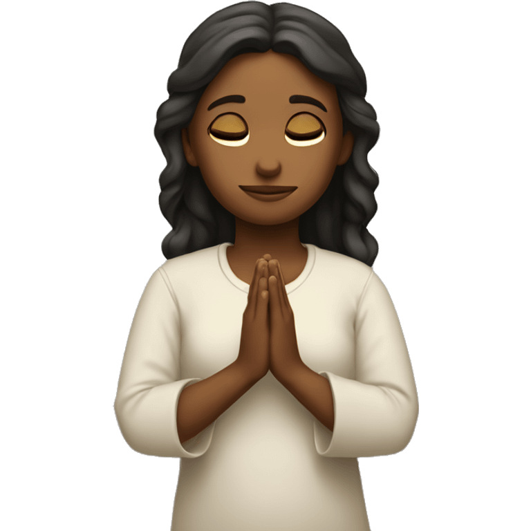 Girl praying god emoji