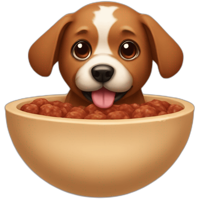 Dog in a meatball emoji