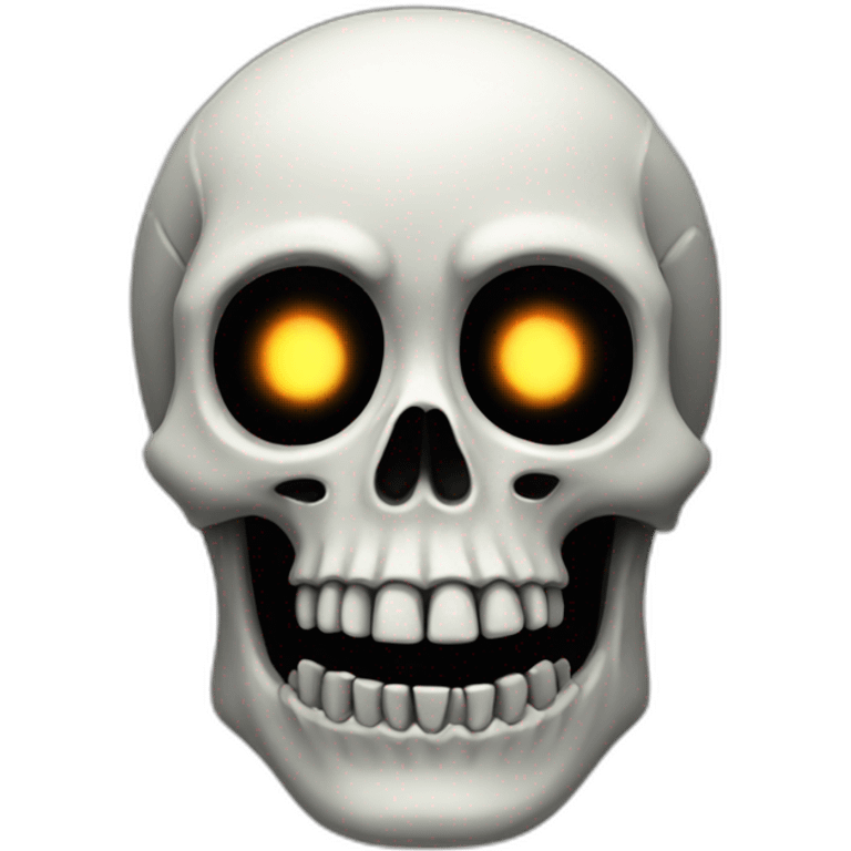 Skeleton with glowing eyes emoji