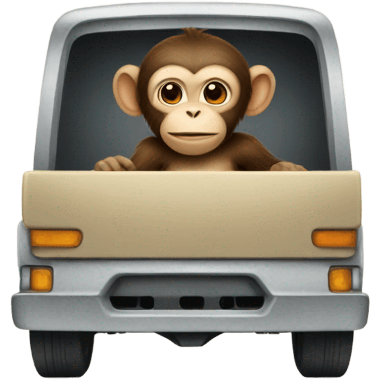 Monkey in a truck  emoji