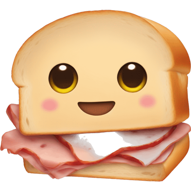 ham sandwich eyes cute emoji