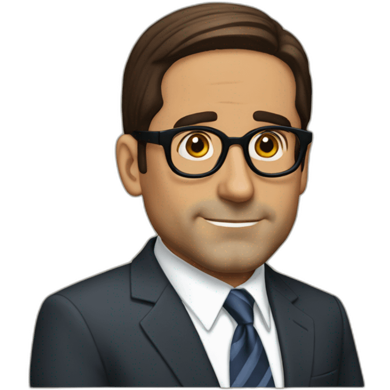 Michael Scott with glasses emoji