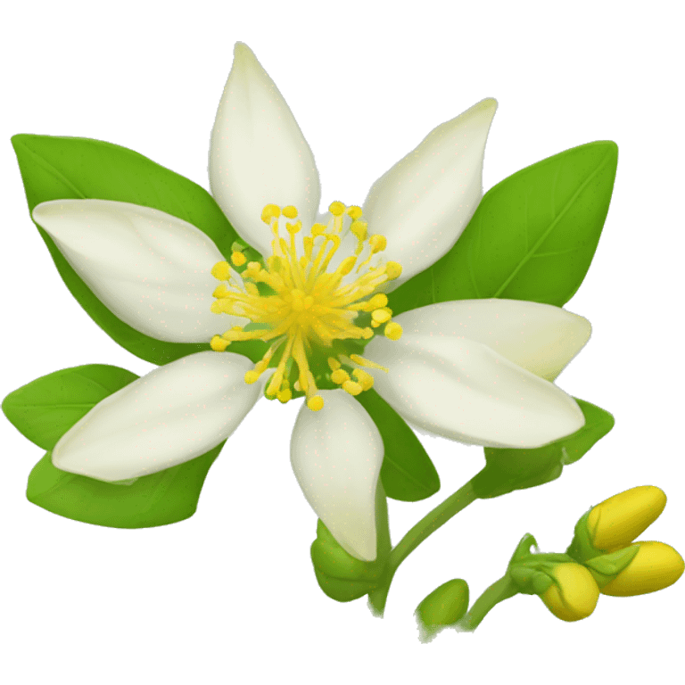 Ashwagandha flower with greenish-yellow petals and a central yellow stamens emojis emoji