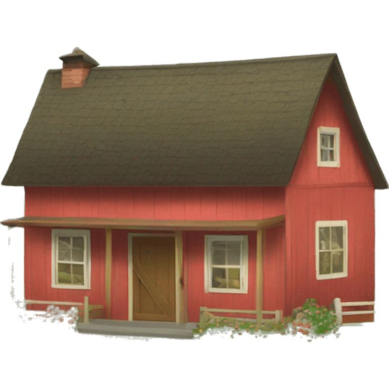 small farm house emoji