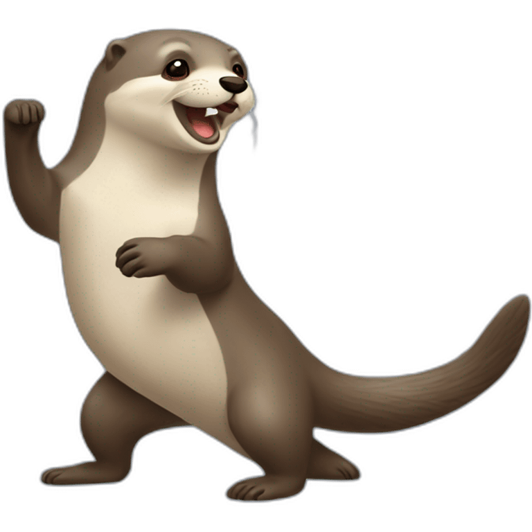 Loutre et chien qui danse emoji