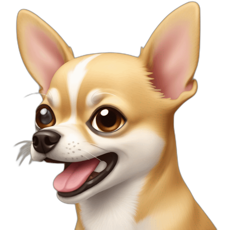 Perro Chihuahua riendo emoji