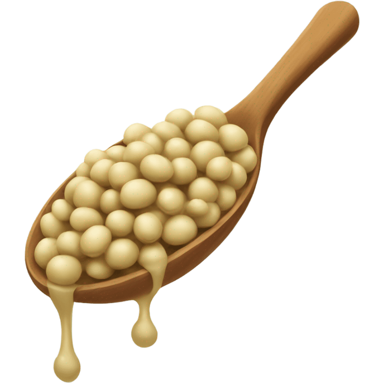 a spoonful of soybean emoji