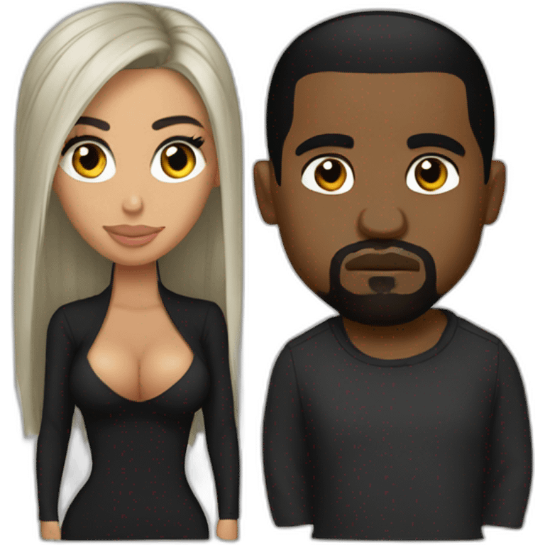 Kim kardashian sur Kanye west emoji