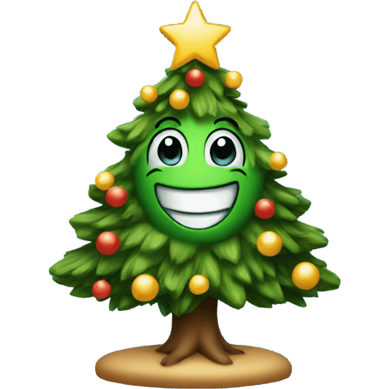 Christmas tree smiling  emoji