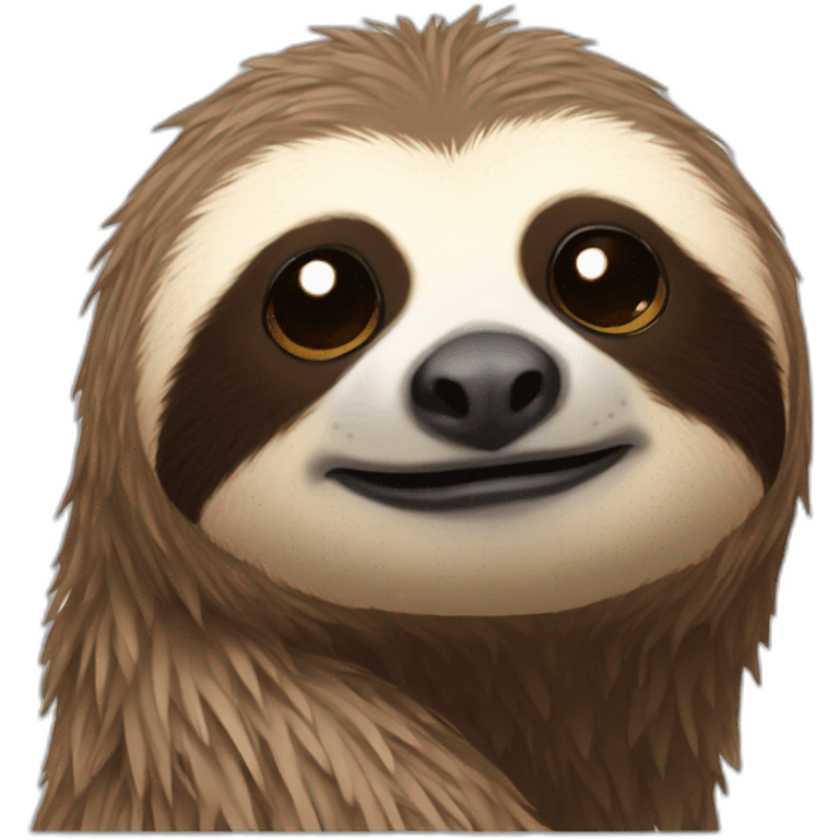 a sloth who kiss somoene emoji