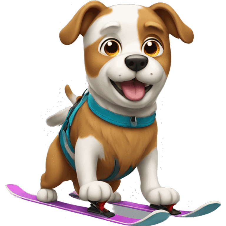 Dog skiing emoji