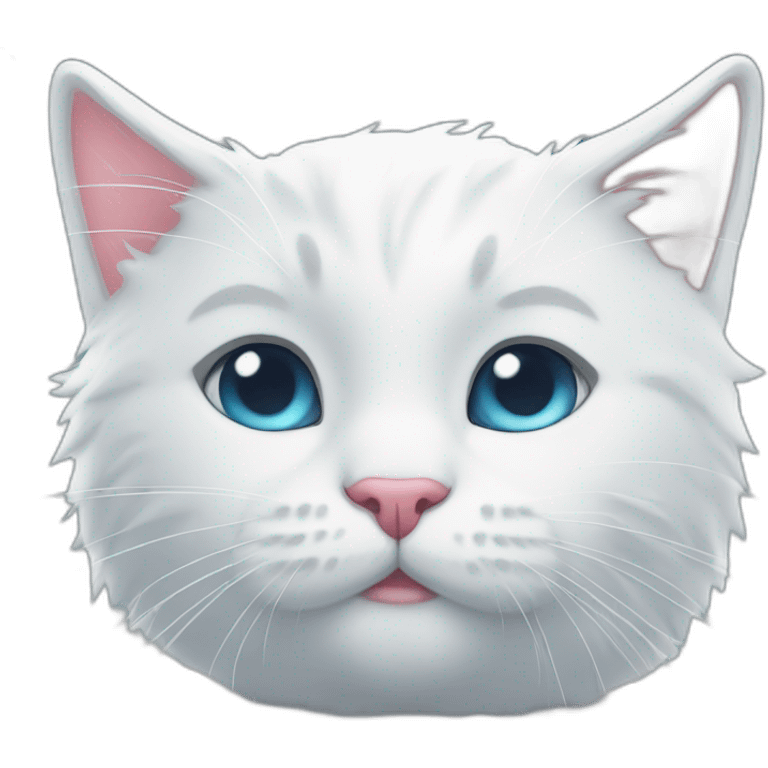 white kitty is wet emoji