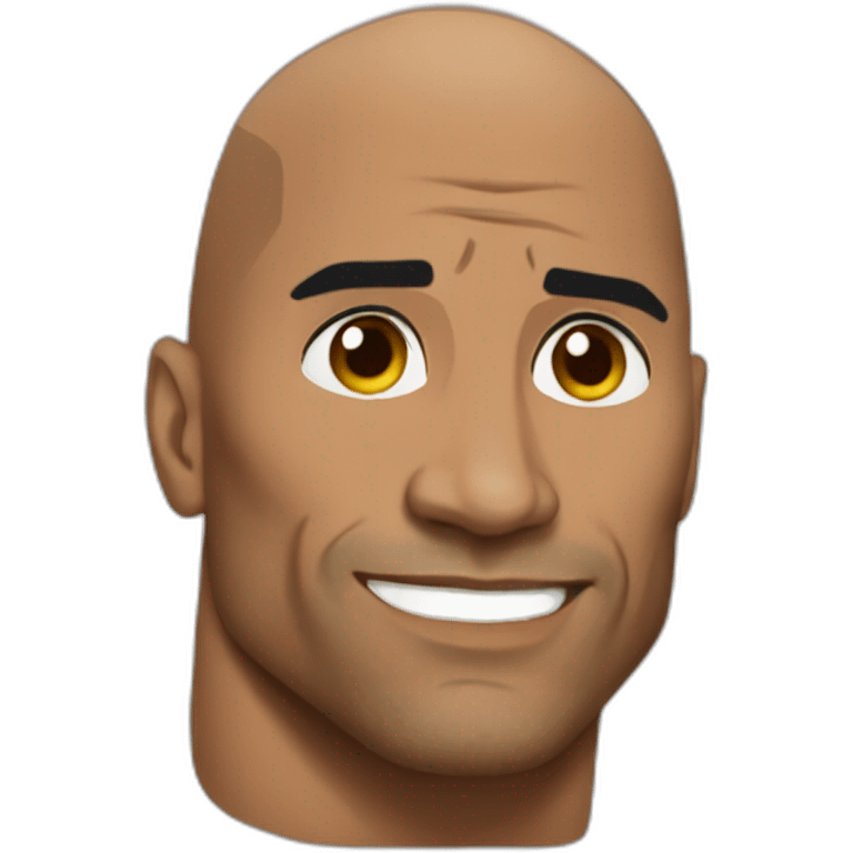 The rock as a rock emoji