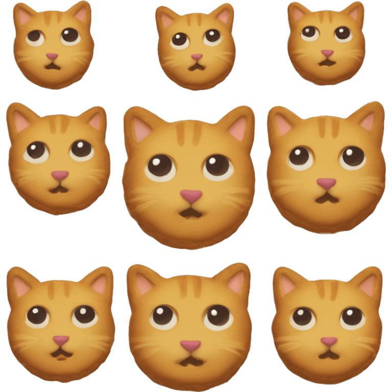 galleta de jengibre en forma de gato emoji