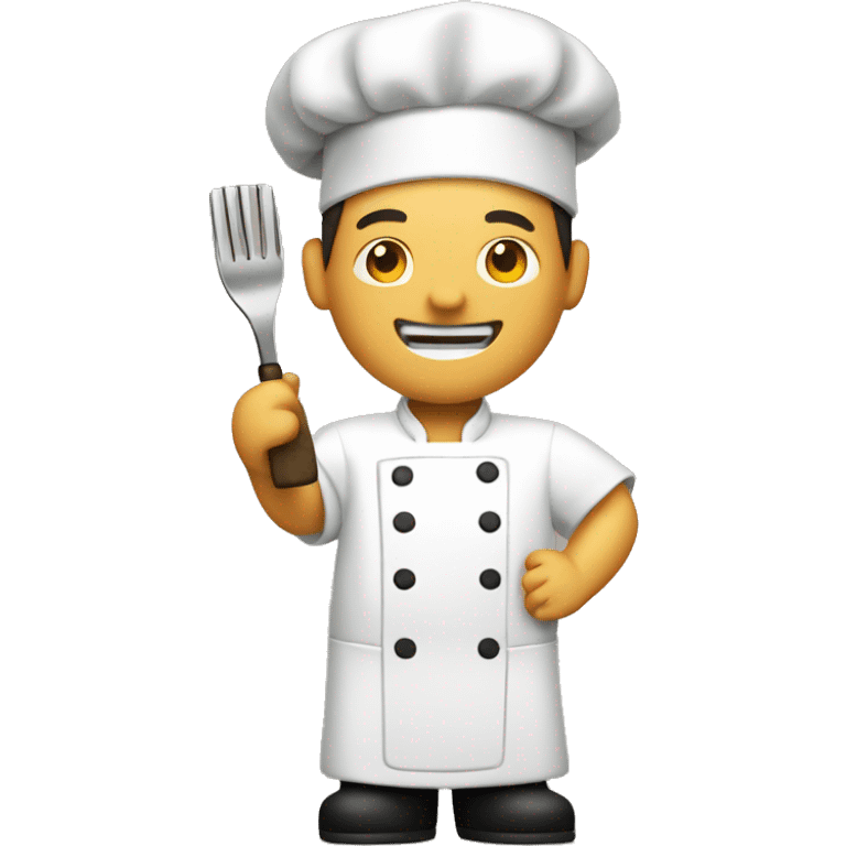 Chef cooking in hibachi restaurant emoji