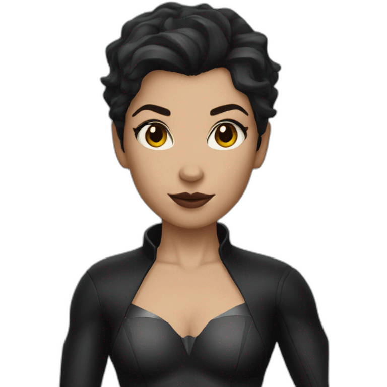 Batwoman white skin dark hair emoji