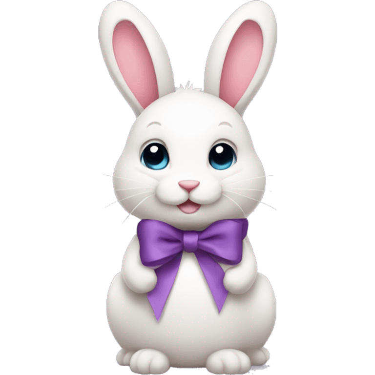 Bunny with ribbon  emoji