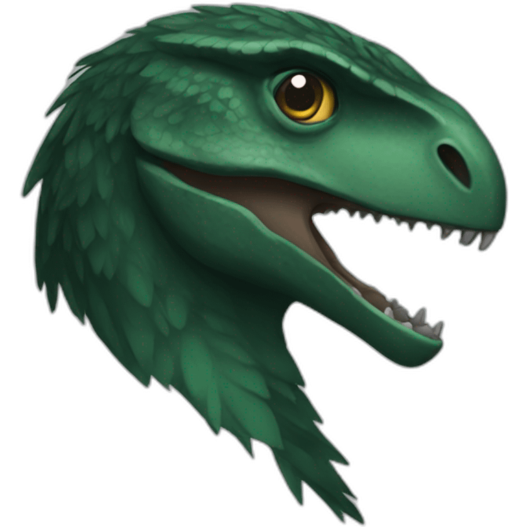 dark green raptor emoji