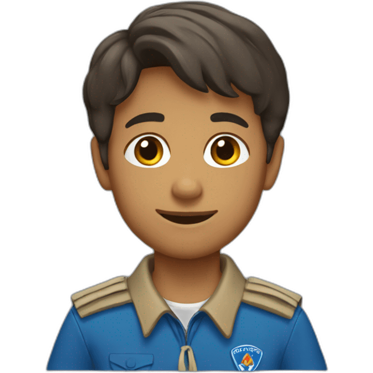 Scout boy with a blue scout shirt emoji