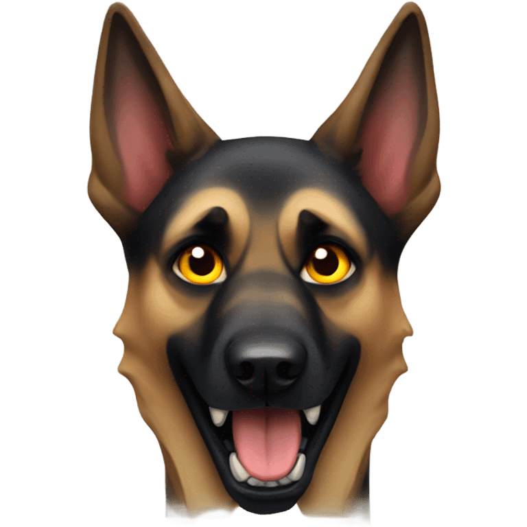 German Shepherd dog demon emoji