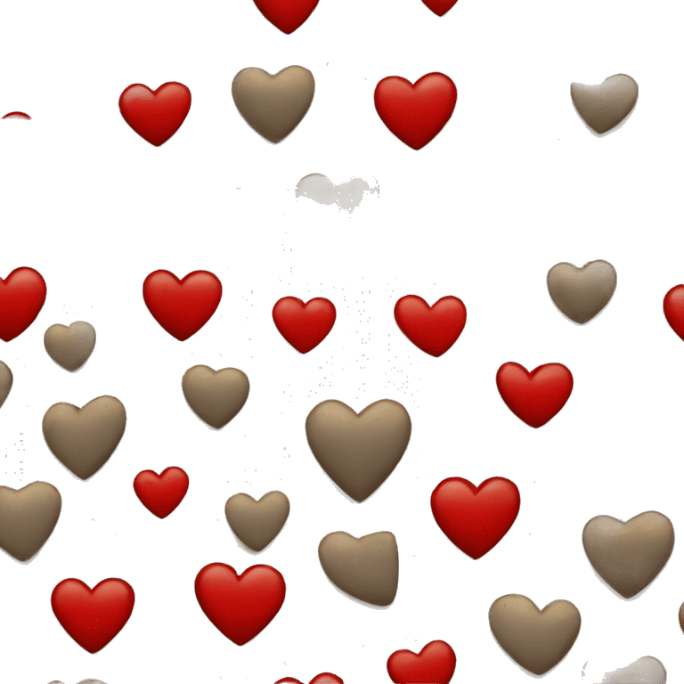 Grayish brown heart with red ribbon that has gold details emoji