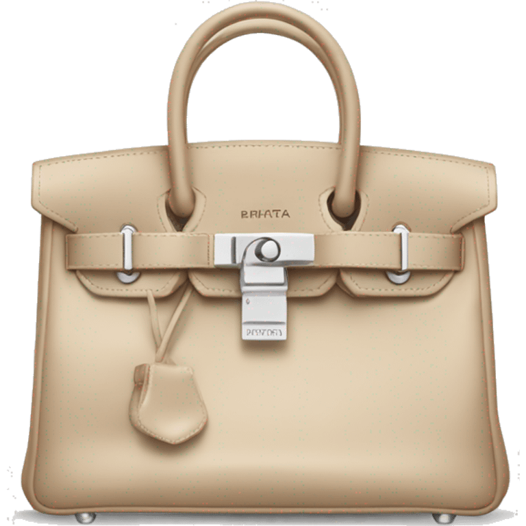 Birkin beige marfa bag with silver hardware  emoji