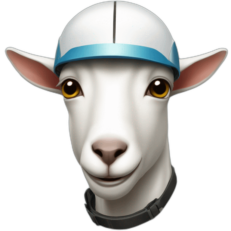 goat with a racing helmet emoji