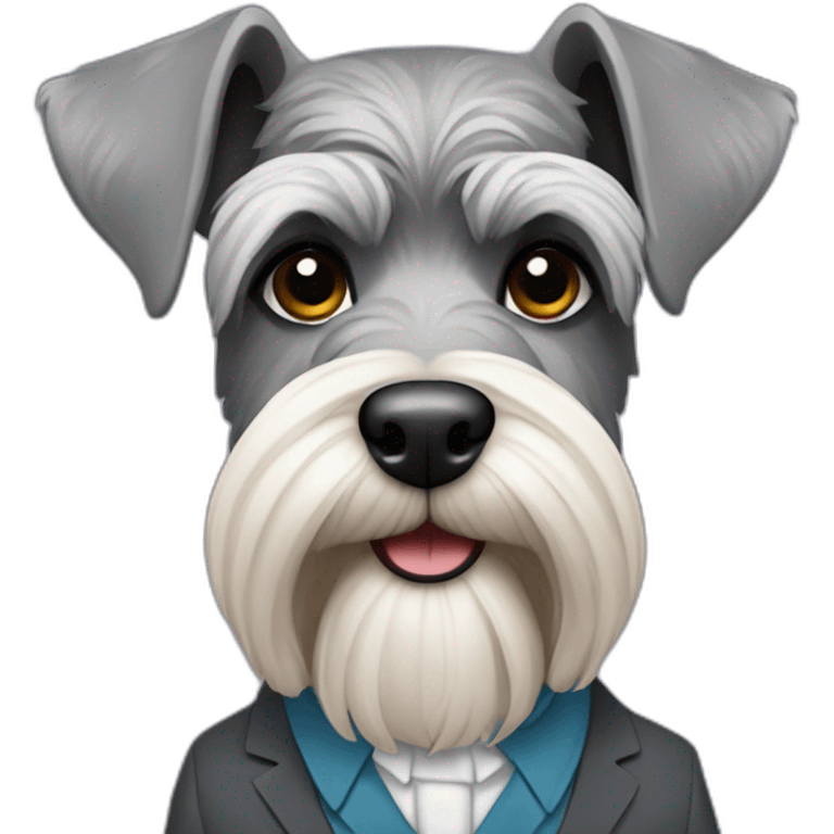 Schnauzer in suit emoji