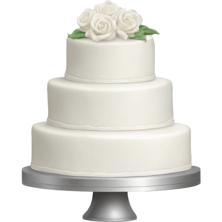 Realistic white wedding cake emoji