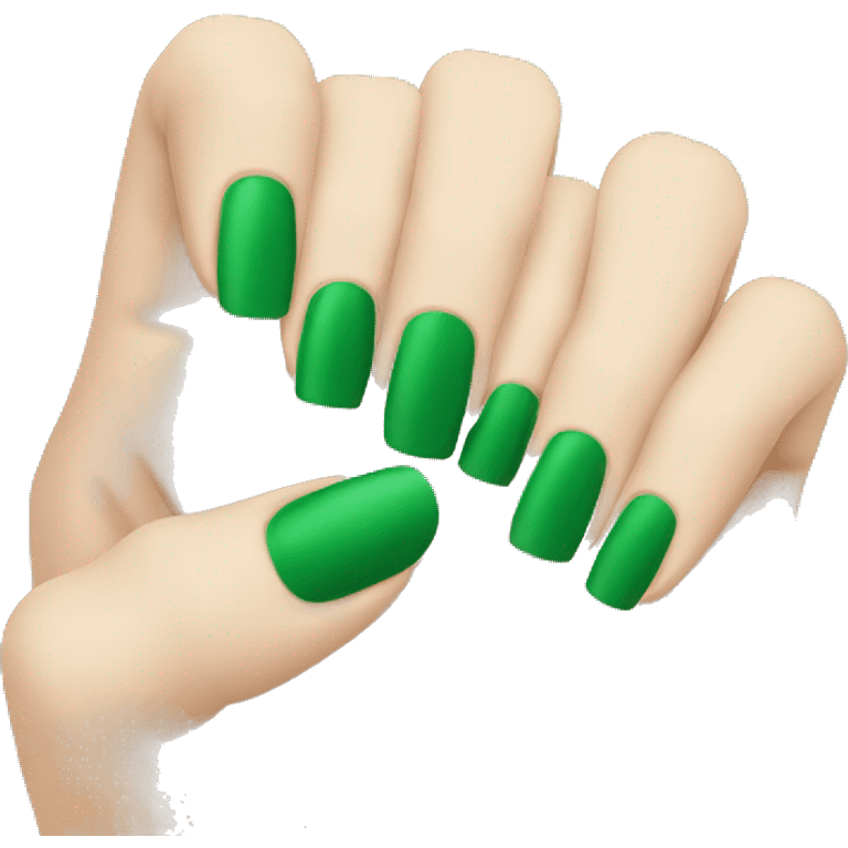 Nails green emoji