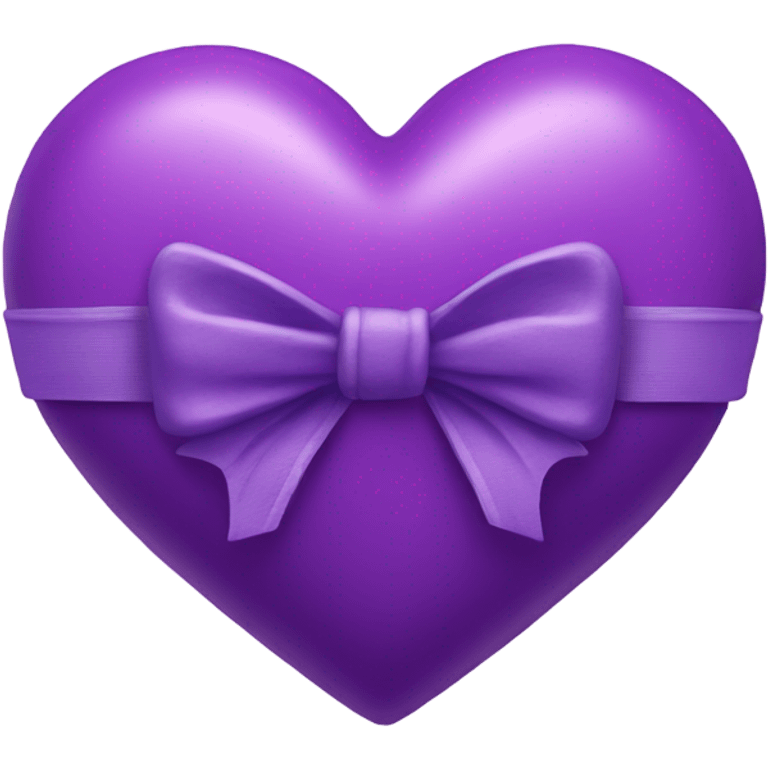 Purple heart with bow emoji