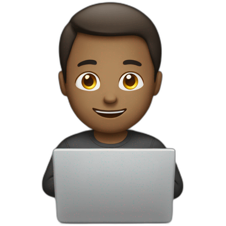 Male emoji with laptop emoji