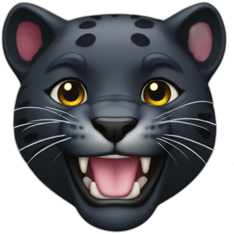 Smiling panther emoji