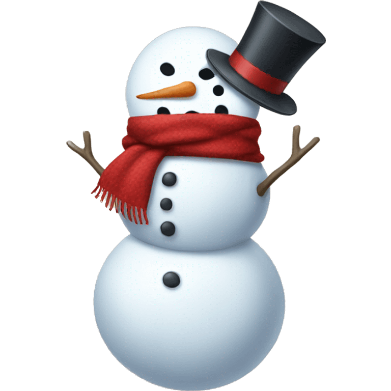 snowman with red scarf emoji