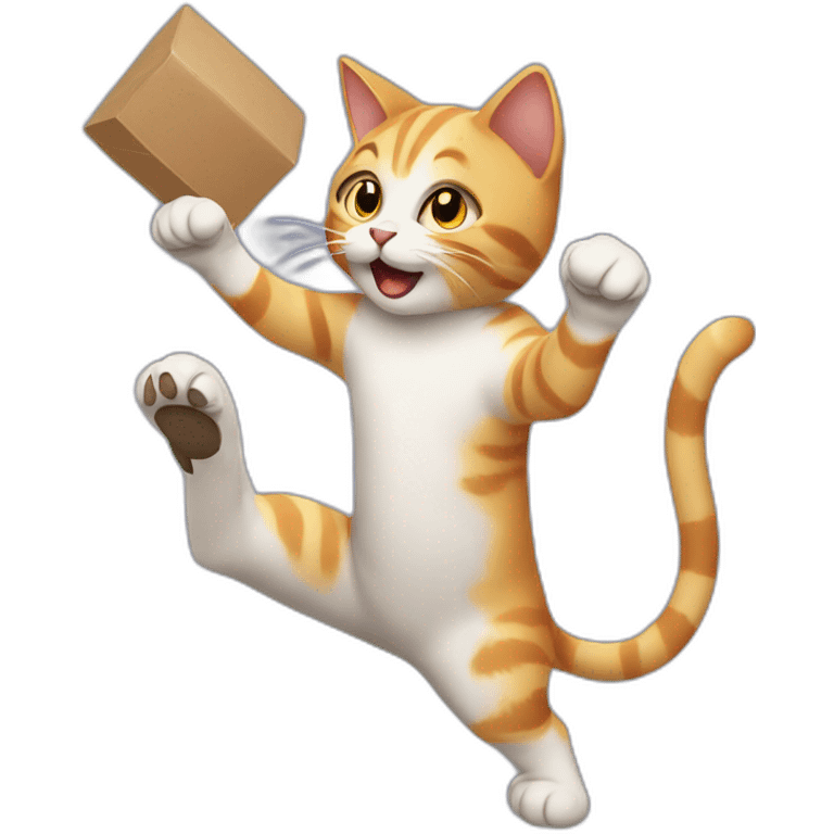 Cat throwing things emoji