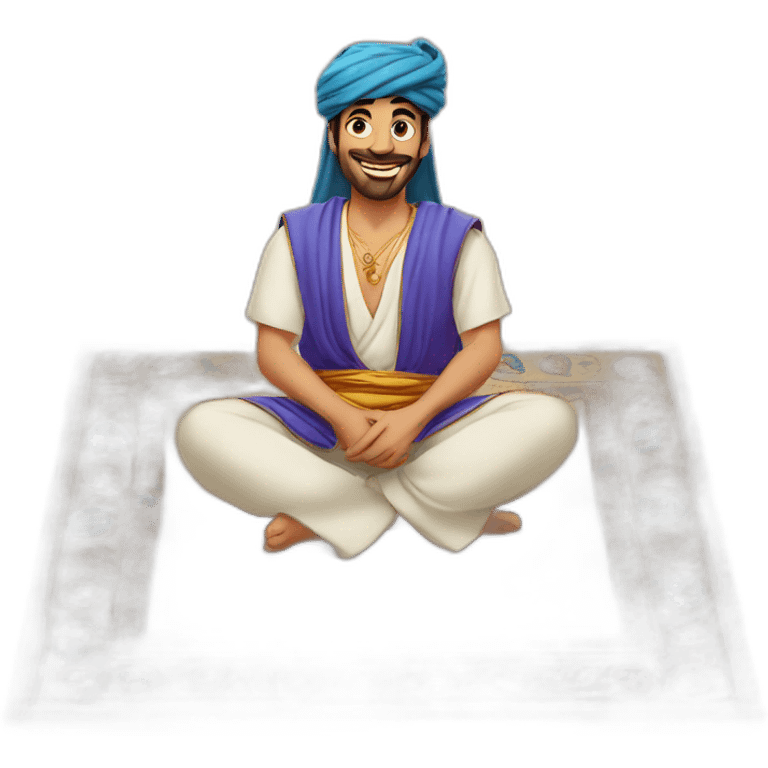 Aladin sur un tapis emoji