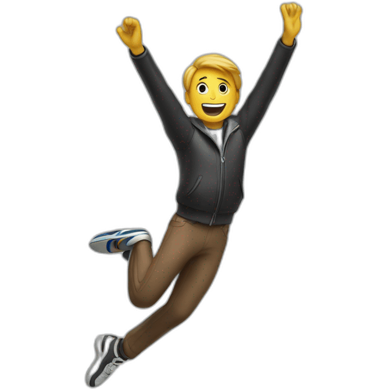 Person jumping off of a flying jet emoji