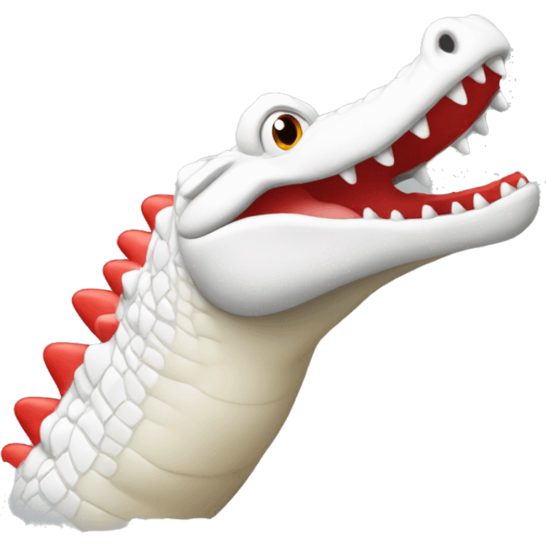 White and red crocodile emoji