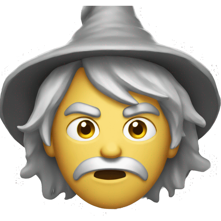 gray wizard with body angry emoji