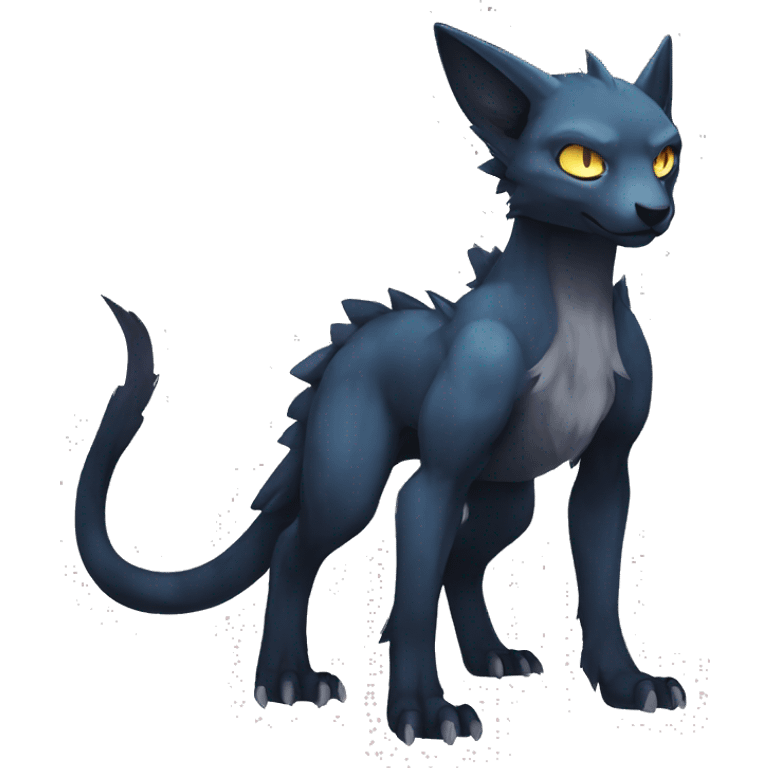 cool edgy fantasy dark-themed animal hybrid Fakemon full body emoji