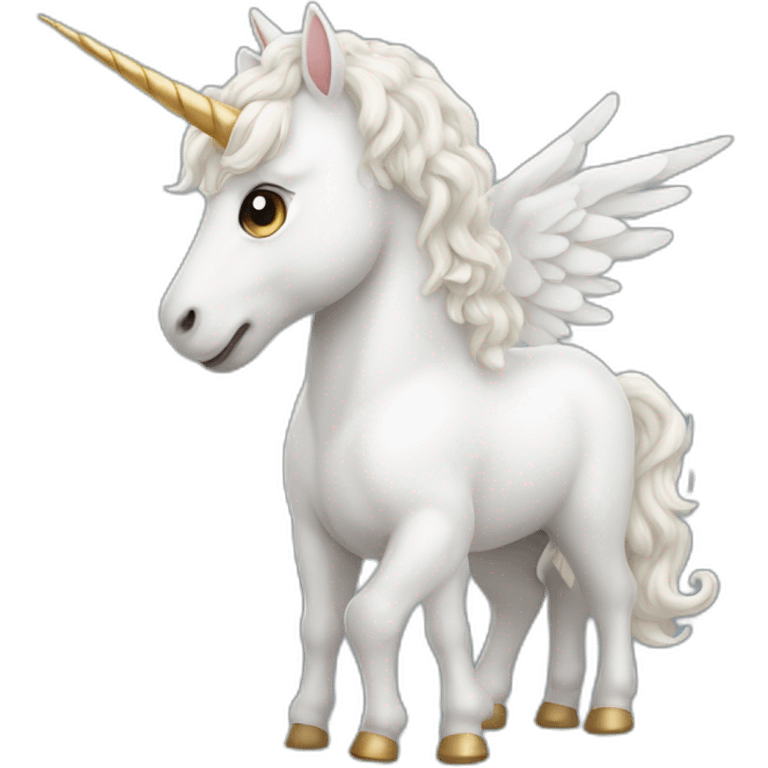 White unicorn with wings emoji