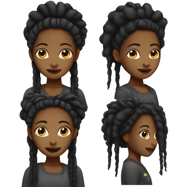 Black girl with dreadlocks emoji