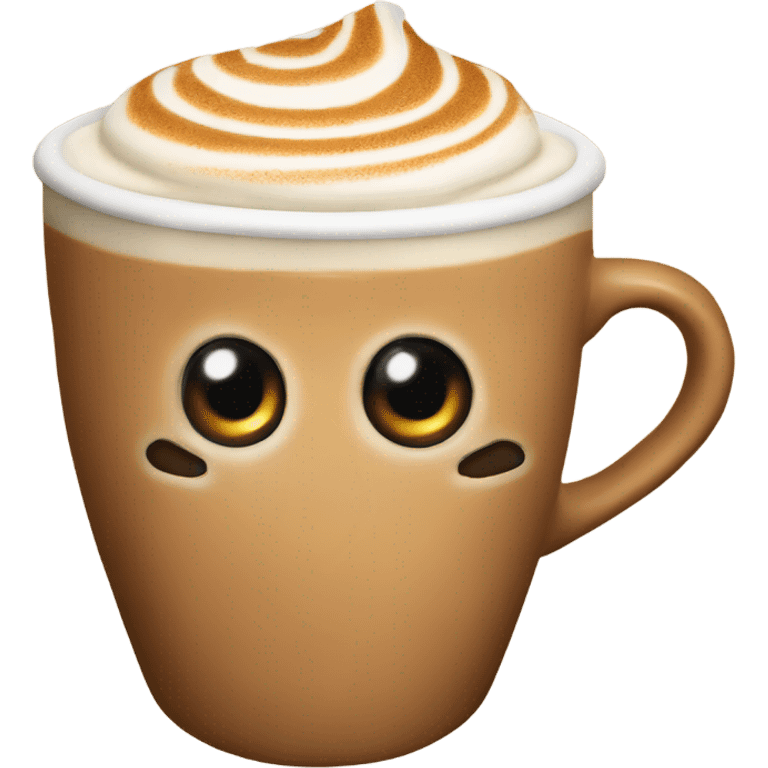 Realistic pumpkin latte emoji