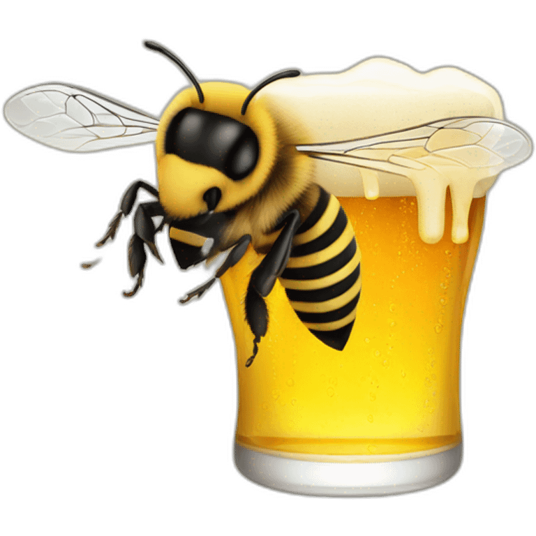 Bee Driking Beer emoji