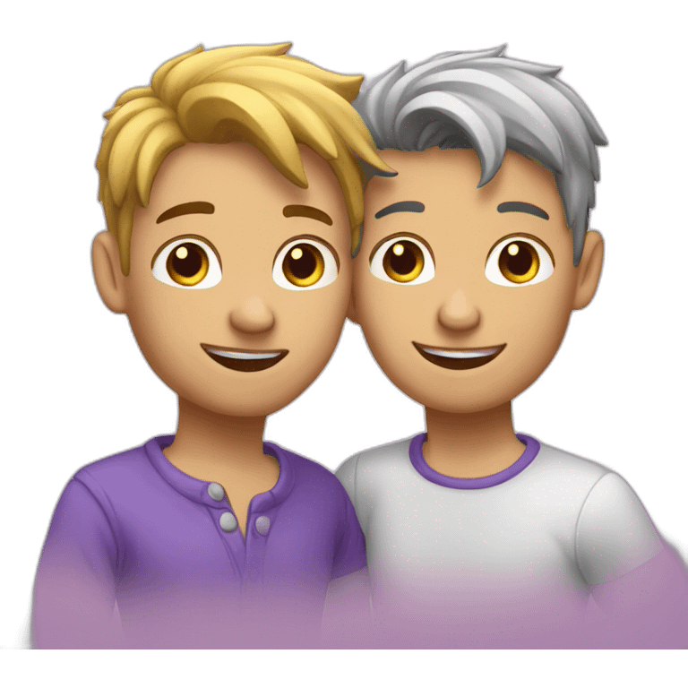 Couple gay de loup emoji